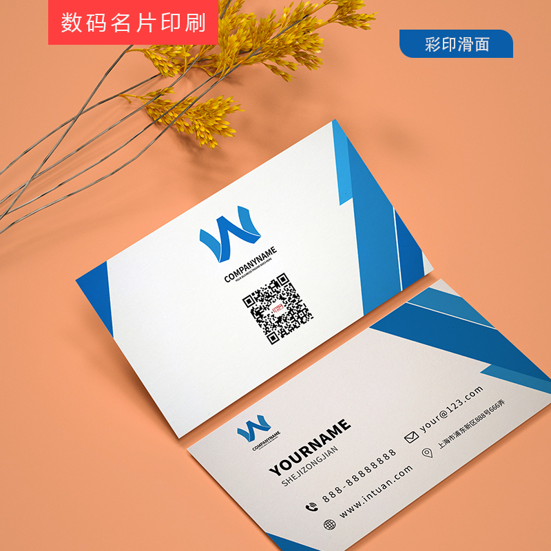 冰白珠光_数码名片印刷